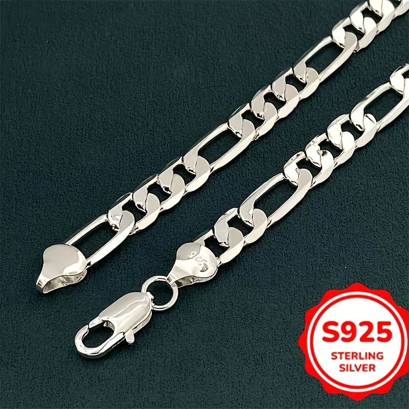 Lobster Clasp Silver - 卸売用、メンズ用925スターリングシルバー製ネックレス。2/4/6/8/10/12mmのチェーン、40～75cmの長さ、ロブスタークラスプ付き。男性、少年、女性向けのエンゲージメントジュエリー。