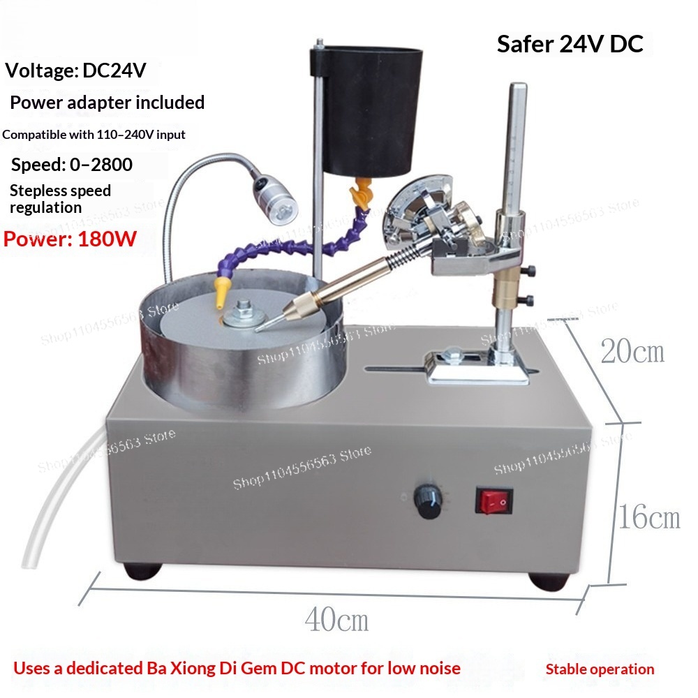 Jewelry Making Dc - 宝石研磨機、DC24V、速度調整可能、宝石の面取り角度調整機能付き、宝石製作用研磨装置。