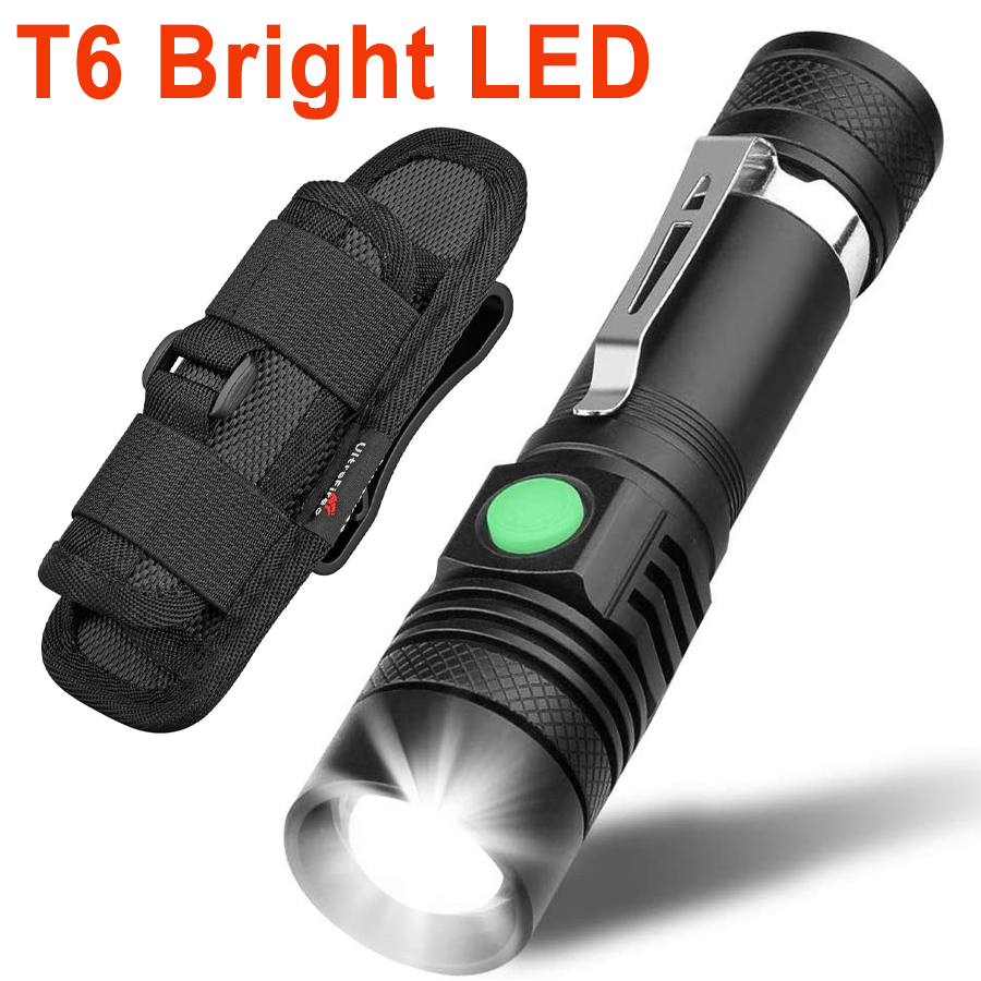 Jewelry Making Torch - ハイパワーLED懐中電灯、ズーム機能付きキャンプ用トーチ、T6 LEDランプビーズ、防水、マルチライトモード、多機能、アウトドア用