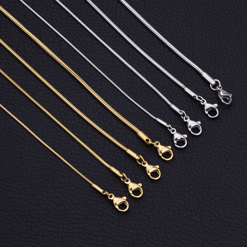 925 スターリングシルバースネークチェーンネックレスチェー - Lobster Clasp Silver のレビューと価格
