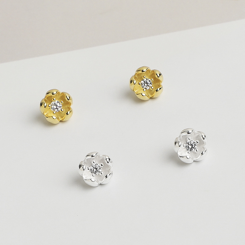 925スターリングシルバー製 ミニフラワーチャーム ジルコニ - Jewelry Making In La のレビューと価格