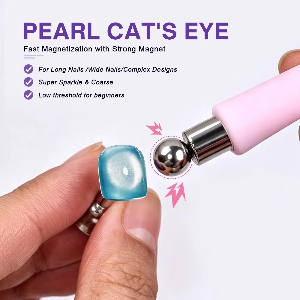 6種類のデザインが楽しめる、ジェルネイル用の猫目模様マグネッ - Jewelry Making Board のレビューと価格