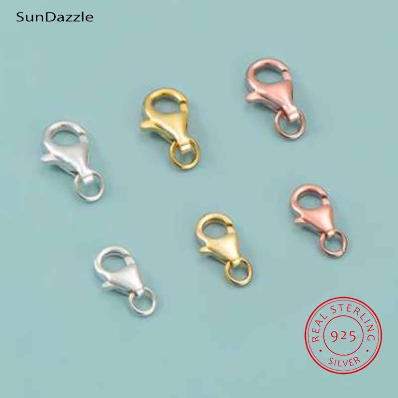 2個入り 本物の純銀925製 ロブスタークラスプ ゴールドバ - Lobster Clasp Silver のレビューと価格