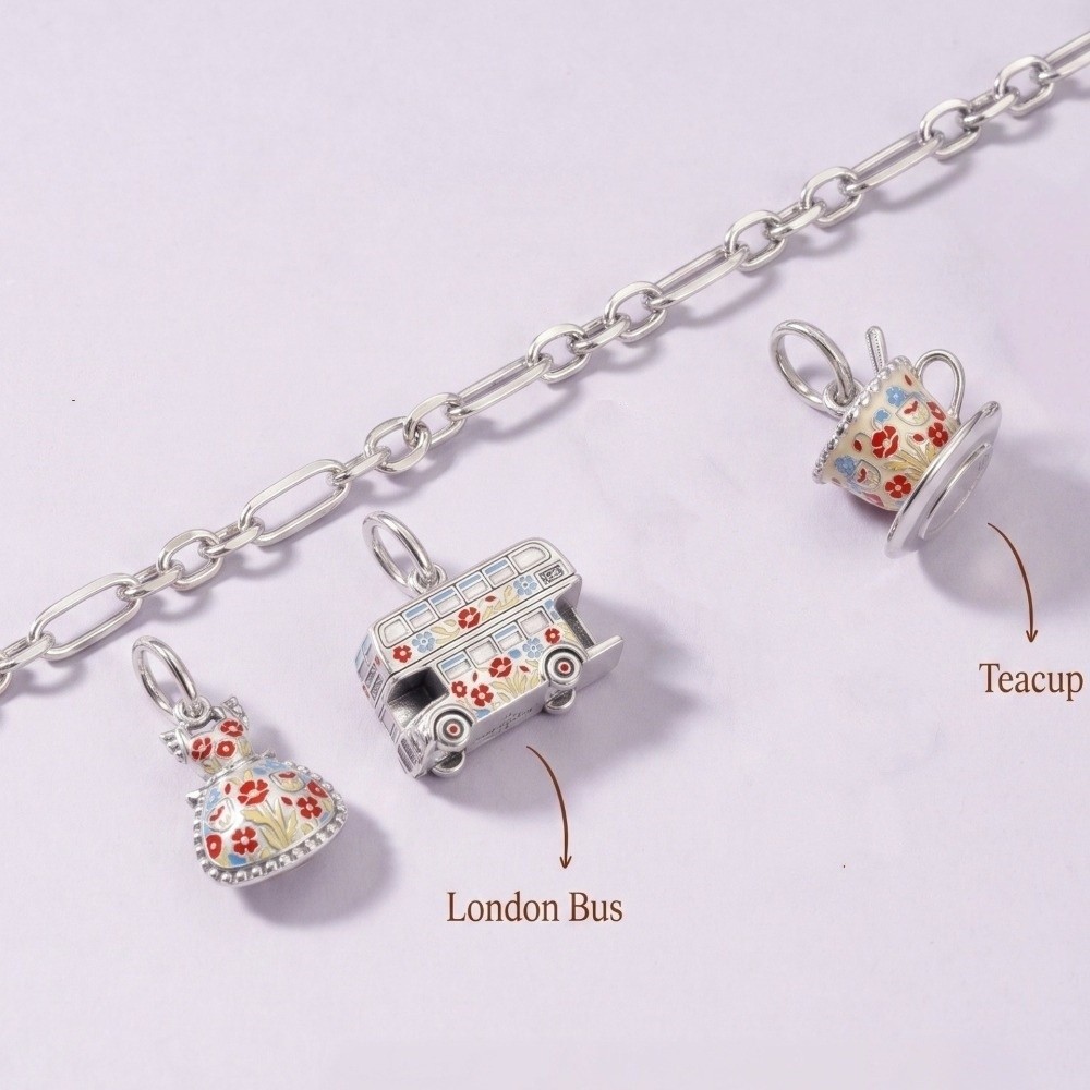 ステンレス製の漫画風ペンダント、ミニチュアの英国風ジュエリー - Jewelry Making London のレビューと価格