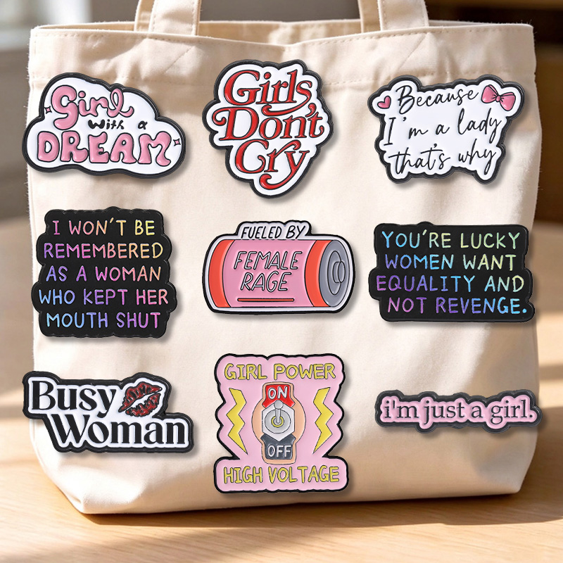女性の力、エナメルピン、フェミニスト ‌ 「礼儀正しい女性は - Jewelry Making History のレビューと価格