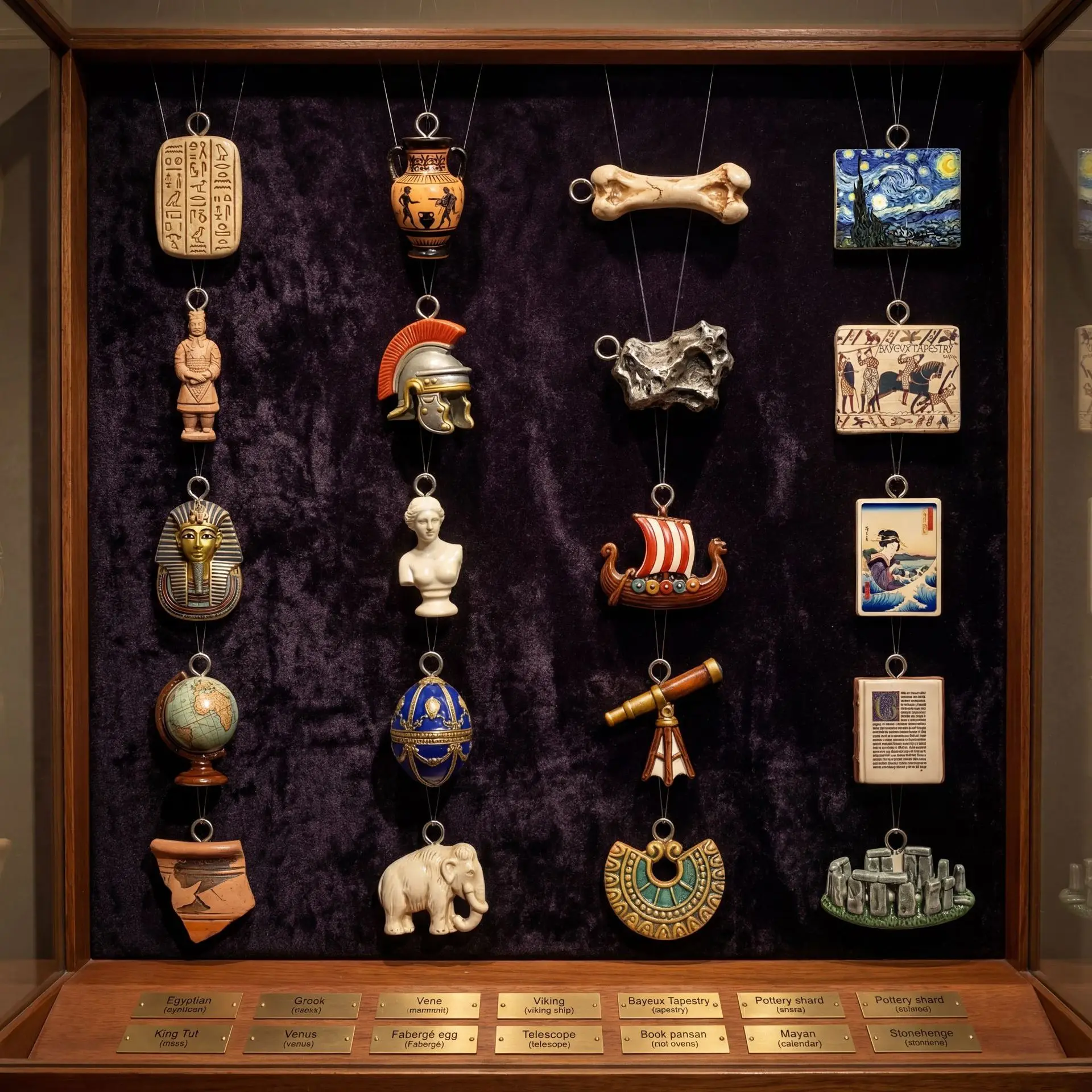 ミニチュア世界史のアンティークな置物チャーム、アーティファク - Jewelry Making History のレビューと価格