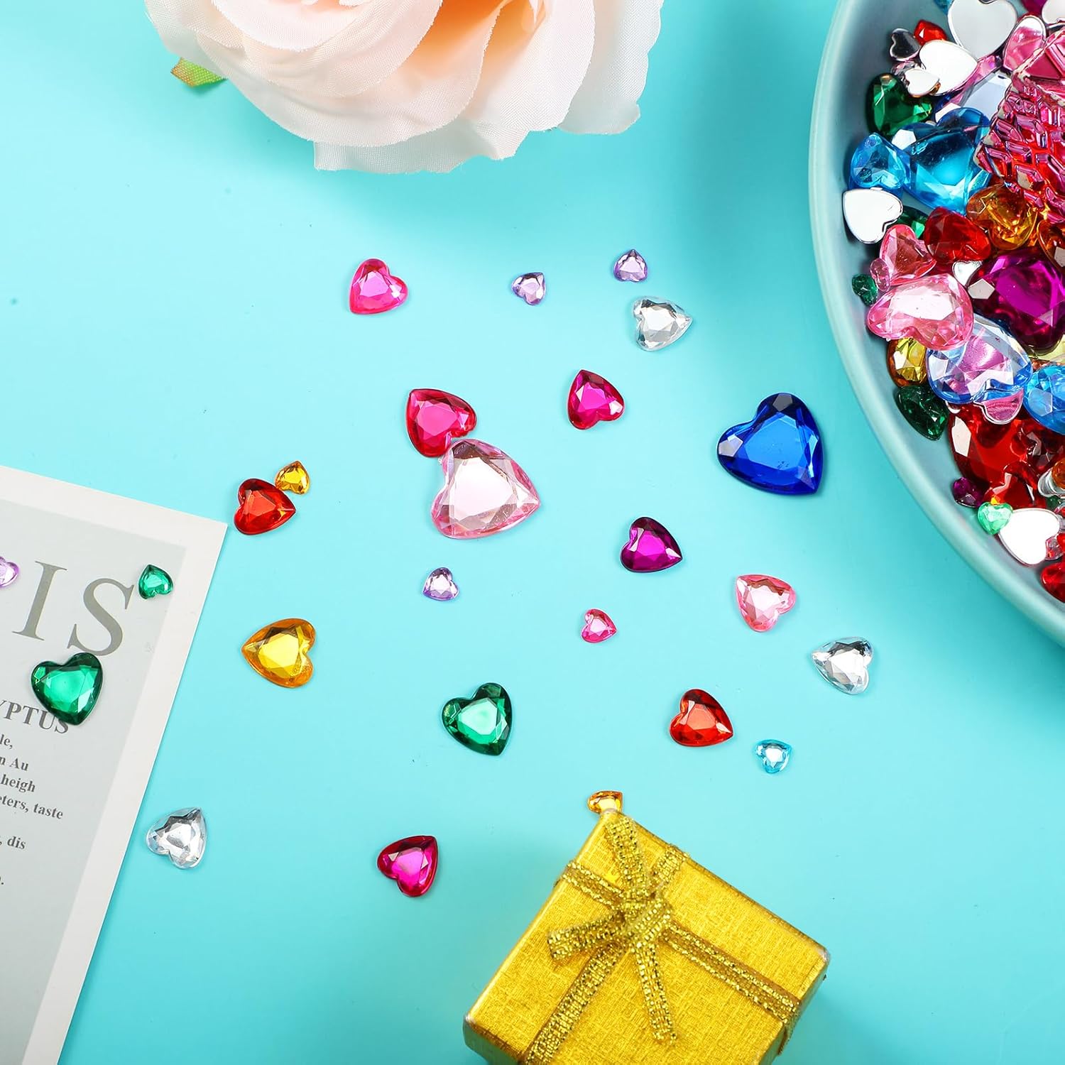 アクリルフラットハート,510個,ネイルアート,日曜大工,ジ - Jewelry Making Drill のレビューと価格