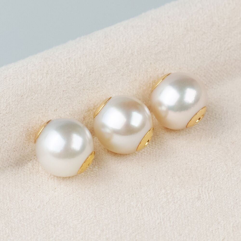 セット～3個入り、9～10mmの白い日本のアコヤ真珠、925 - Jewelry Making Drill のレビューと価格