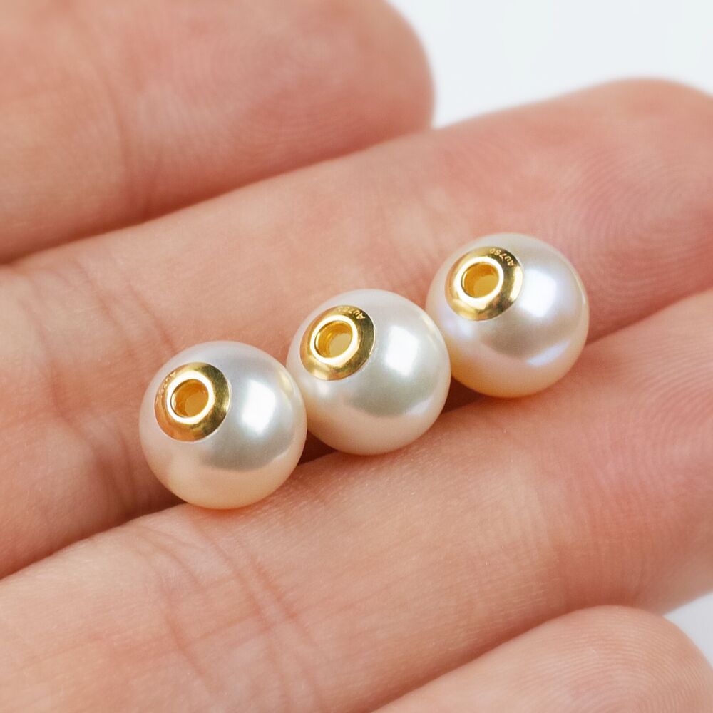 セット～3個入り、9～10mmの白い日本のアコヤ真珠、925 - Jewelry Making Drill のレビューと価格