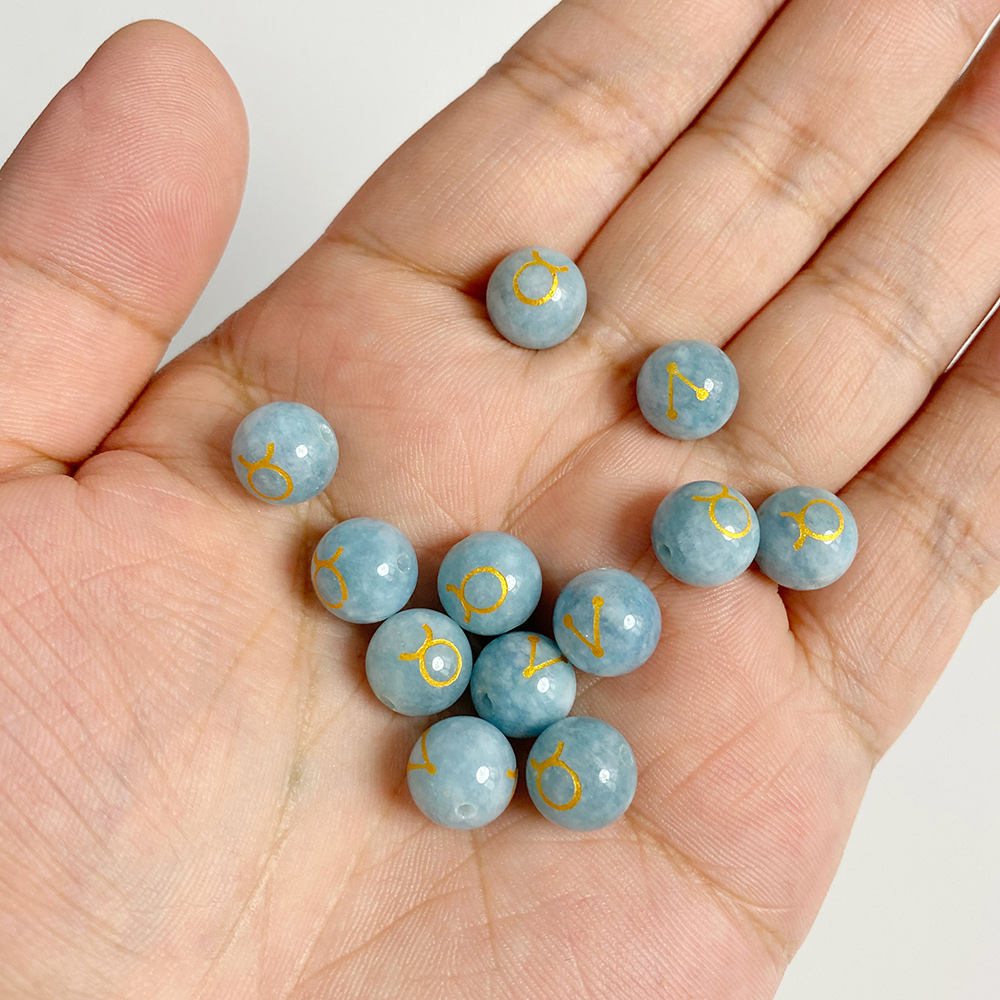 ジュエリー作り用の12個の干支ムーンストーン,天然石,砂岩, - Jewelry Making Gemstones のレビューと価格