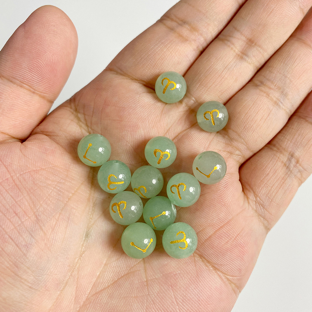 ジュエリー作り用の12個の干支ムーンストーン,天然石,砂岩, - Jewelry Making Gemstones のレビューと価格